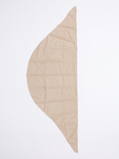 Beige Sheer Chiffon Side Tie Wrap Sarong Skirt