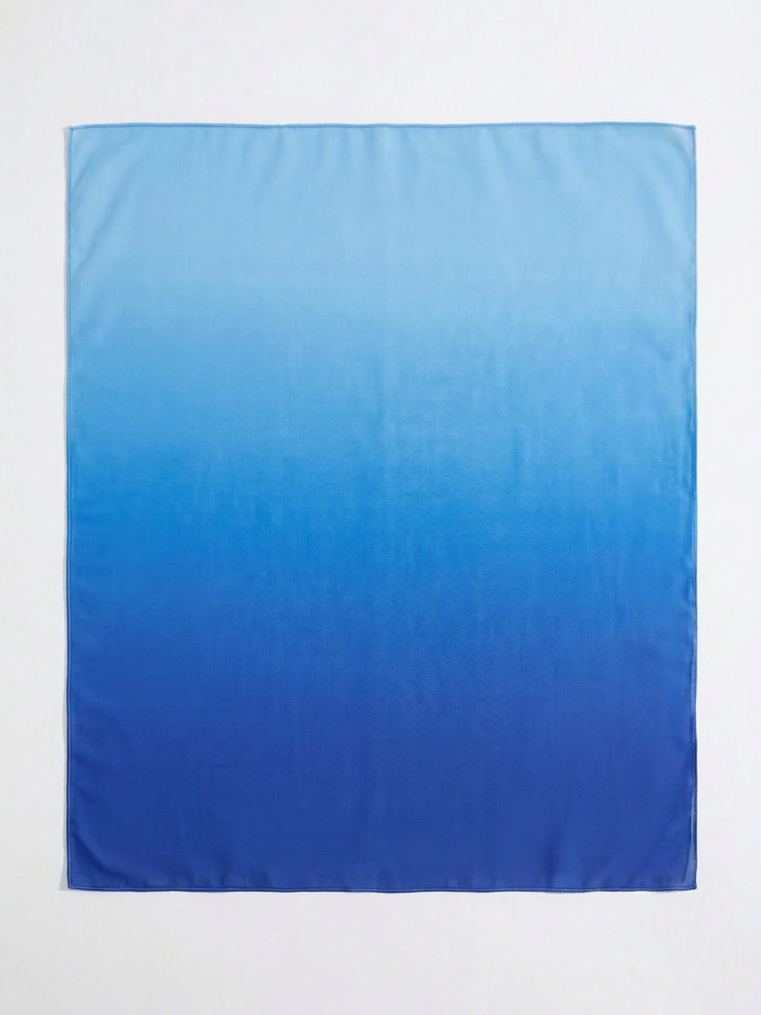 Blue Ombre Sheer Chiffon Long Side Tie High Slit Sarong Beach Skirt