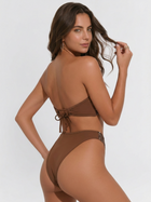 Brown Sequin Bandeau Bikini Set