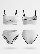 Black & White Contrast Cutout Bikini Set