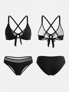 Black Mesh Panel Bikini Set