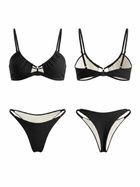 Black Minimalist Bikini Set