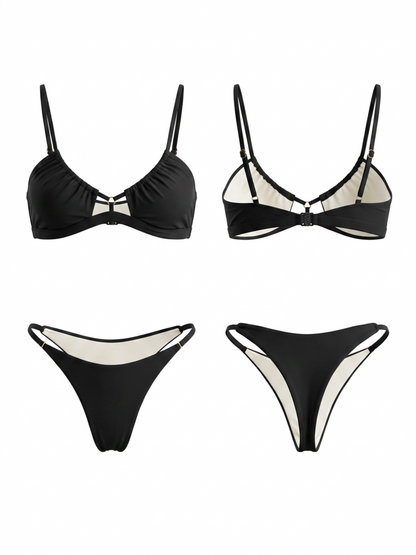 Black Minimalist Bikini Set