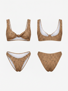 Light Dalmatian Print Square Neck Bikini Set