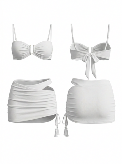 Slim Keyhole Halter 3 Piece Beach Bathing Suit
