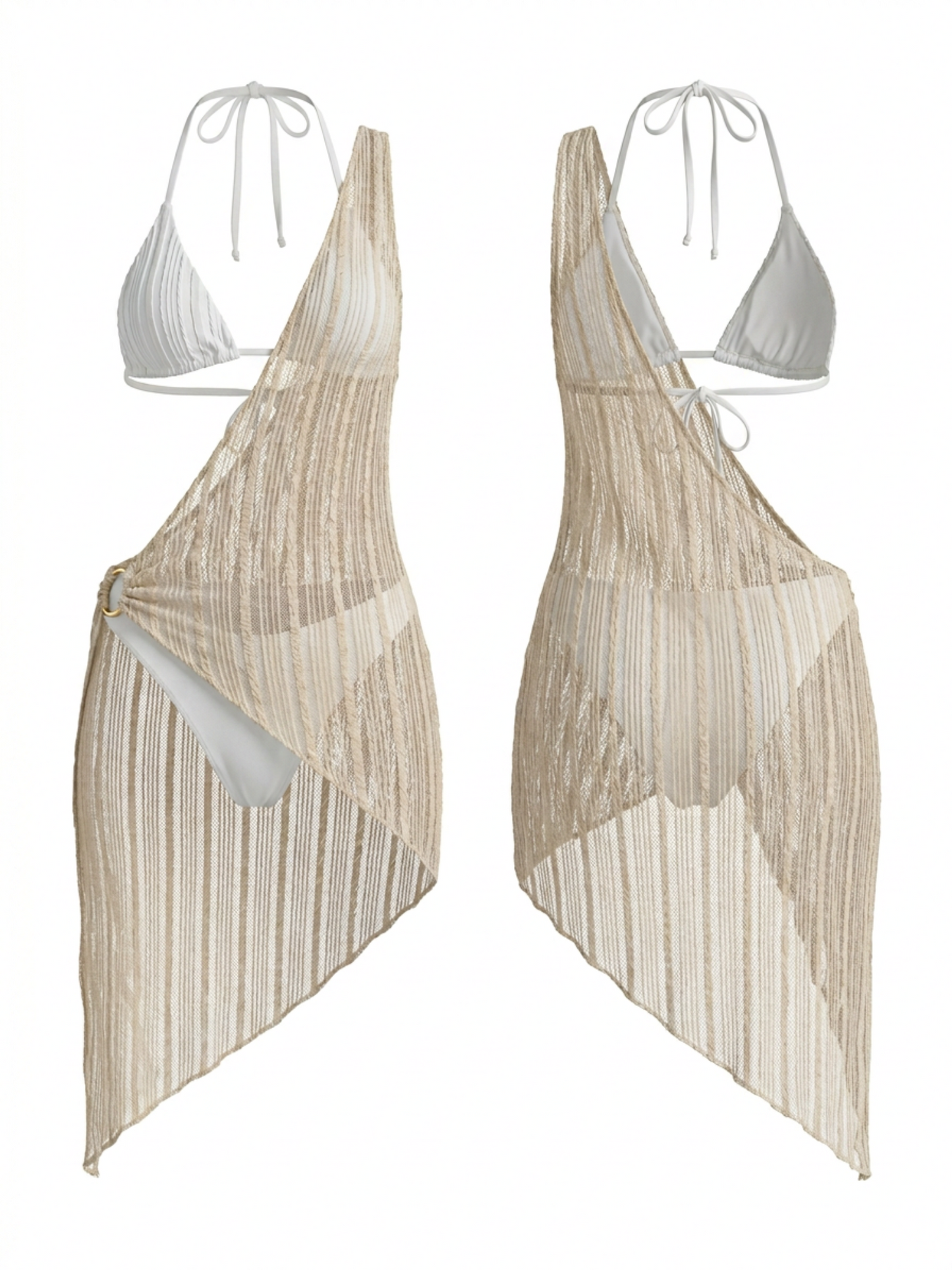 Textured Mesh Bikini 3 Piece