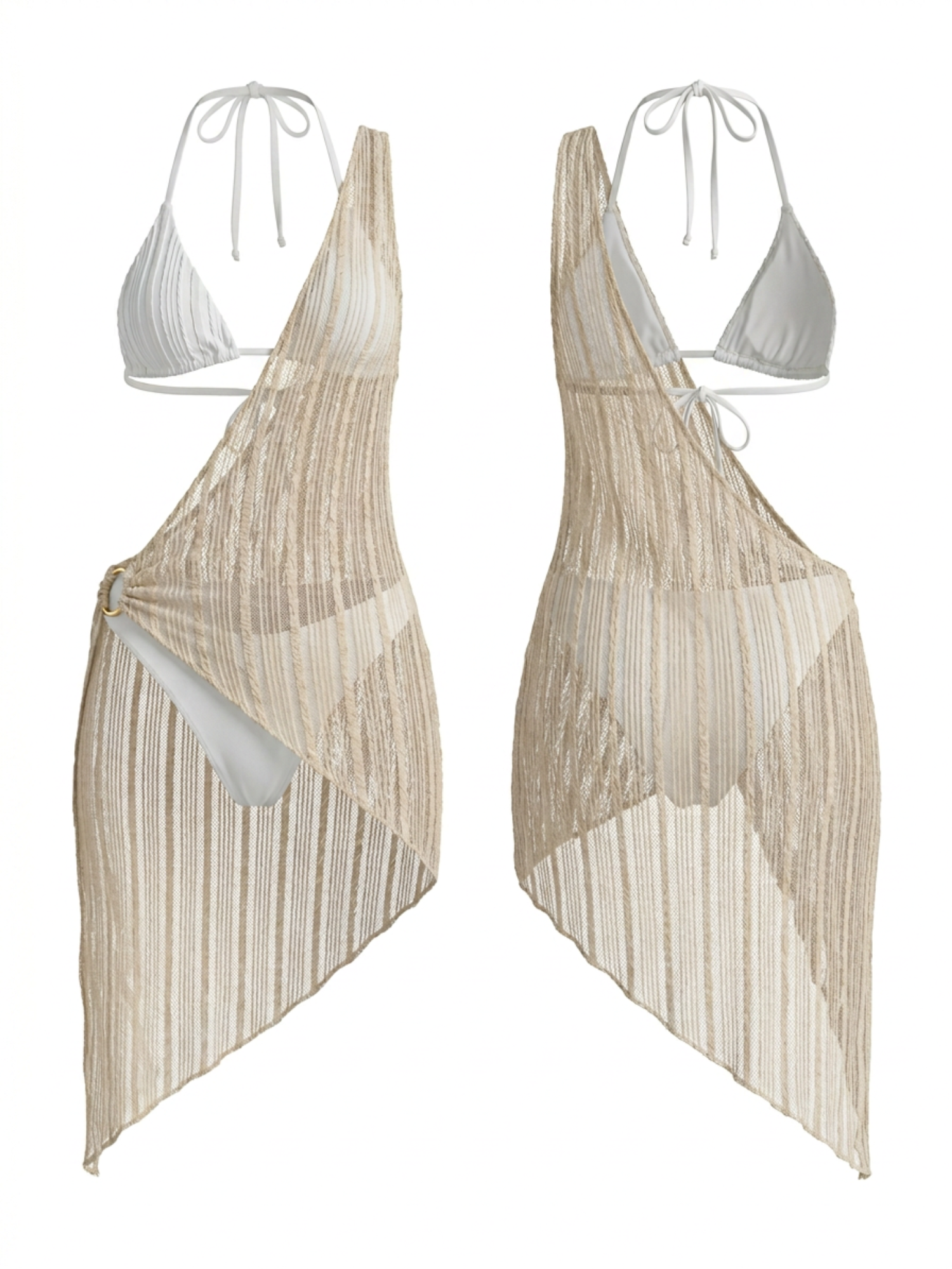 Textured Mesh Bikini 3 Piece