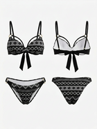 Geometric Mesh Underwire Thin Strap Bikini Set