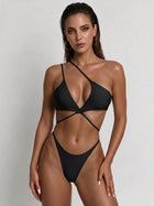 Crisscross Straps Cutout Two Piece Bikini Set