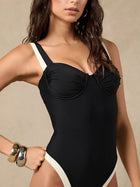 Black & White Contrast Underwire One-Piece