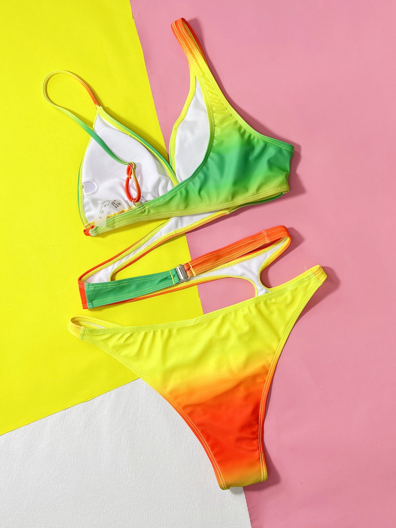 Gradient Color Cutout One-Piece Swimsuit