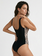 Snake Print Paneled One-Piece