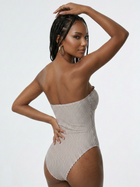 Black & White Striped Strapless One-Piece