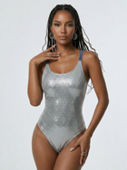 Shiny Silver Metallic One Piece