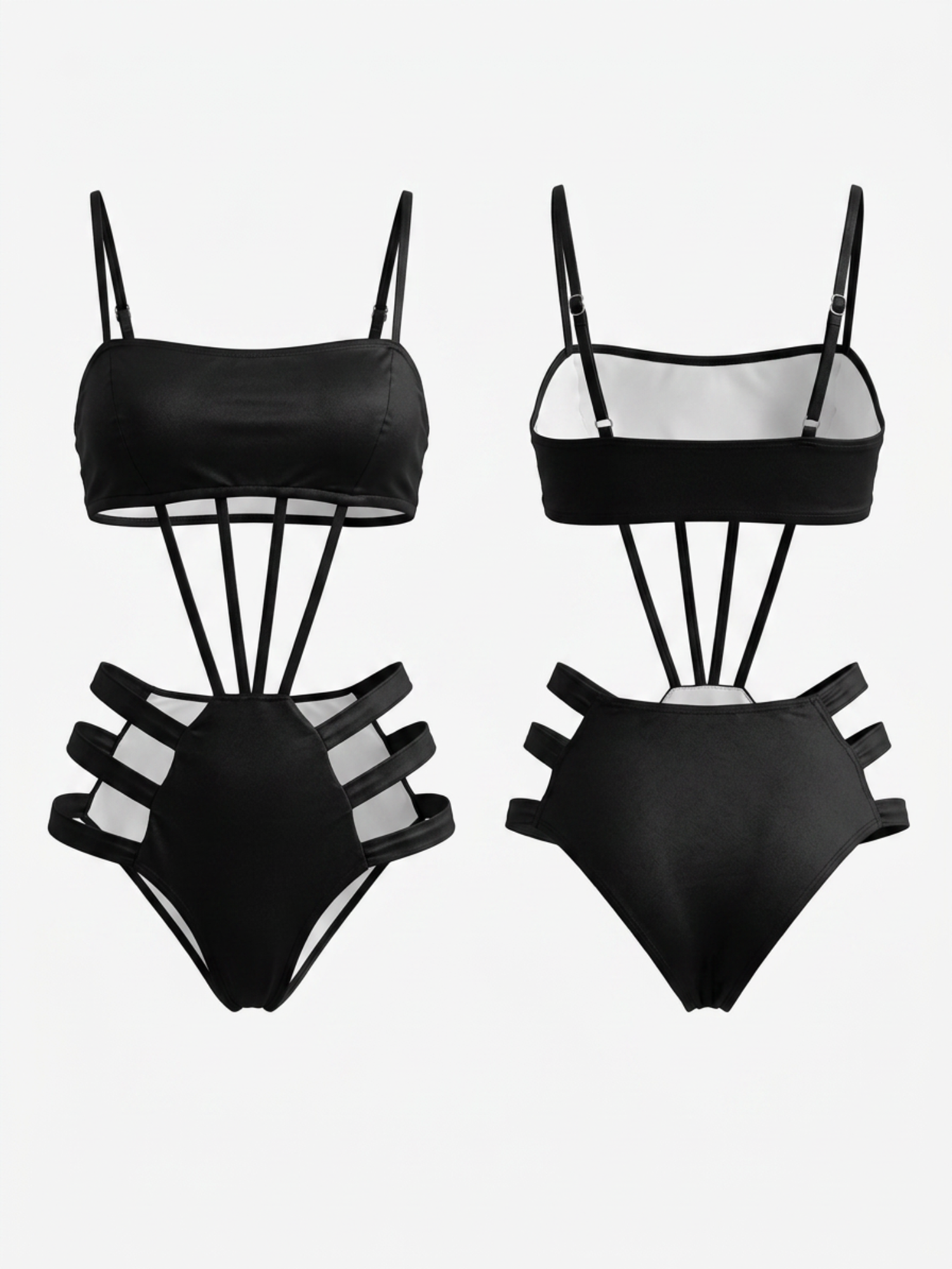 Spaghetti Strap Strappy Cutout One Piece