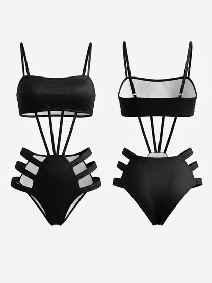 Spaghetti Strap Strappy Cutout One Piece