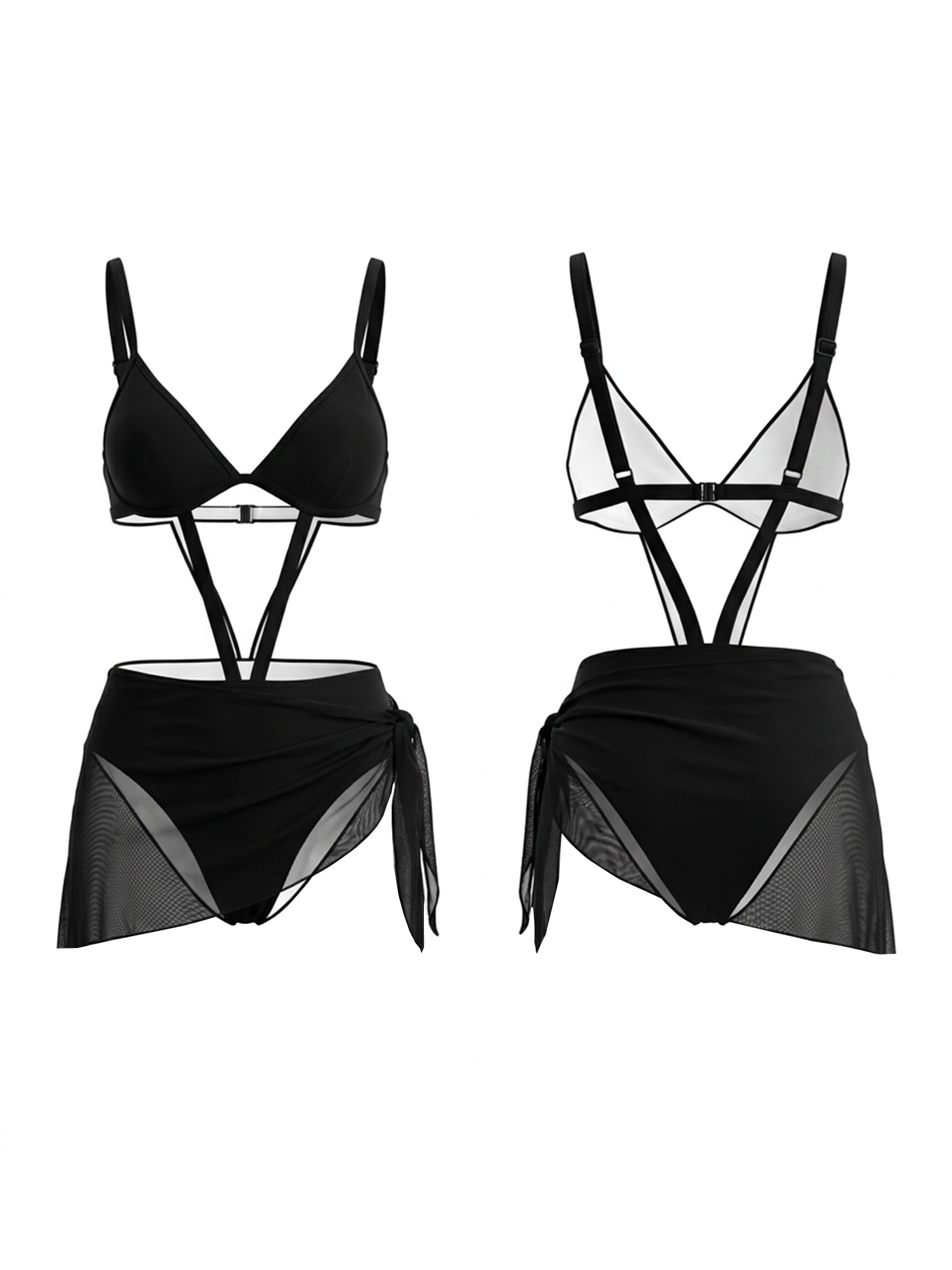 Black Strappy Cutout One Piece