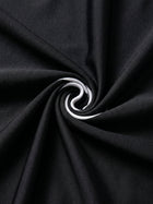 Black White Contrast Piping Front Zipper One Piece