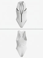 Zipper Contrast Trim One Piece