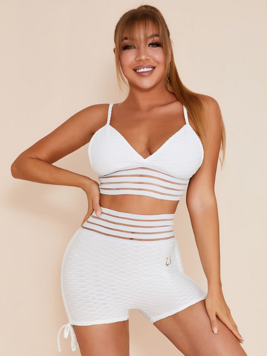 Sexy Drawstring Yoga Suit
