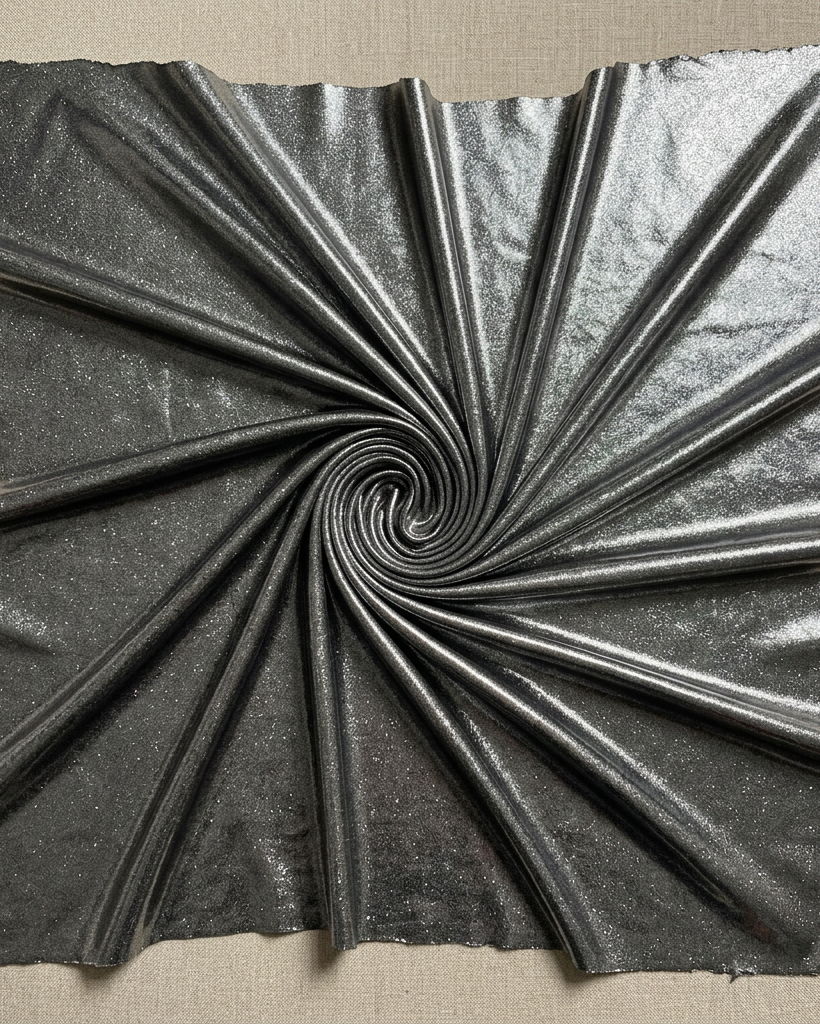 Metallic Gray Cutout One-Piece