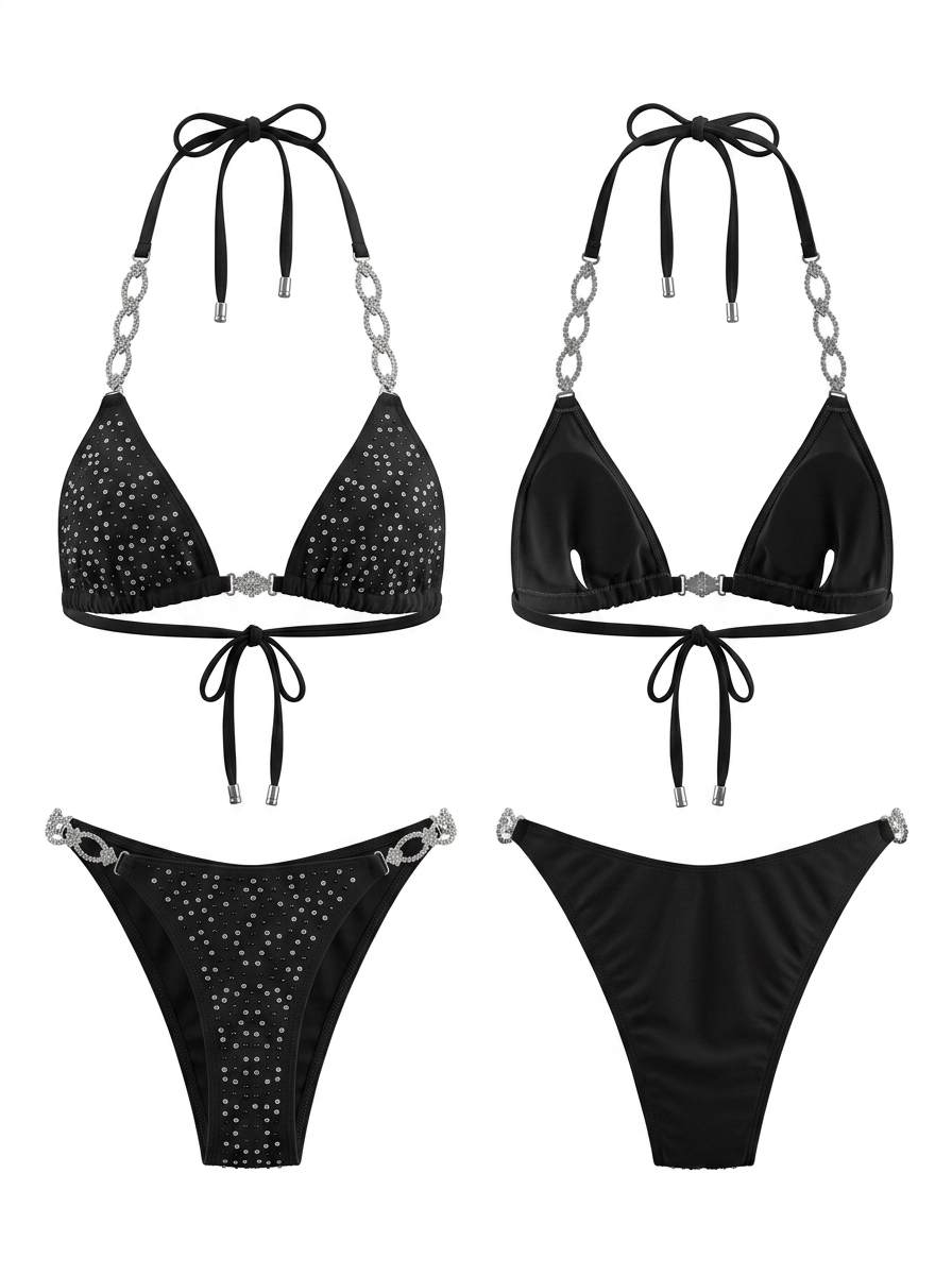 Diamond Shiny Crystal Bikini Set