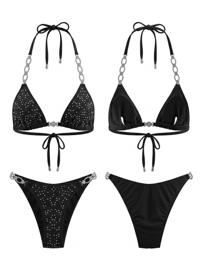 Diamond Shiny Crystal Bikini Set