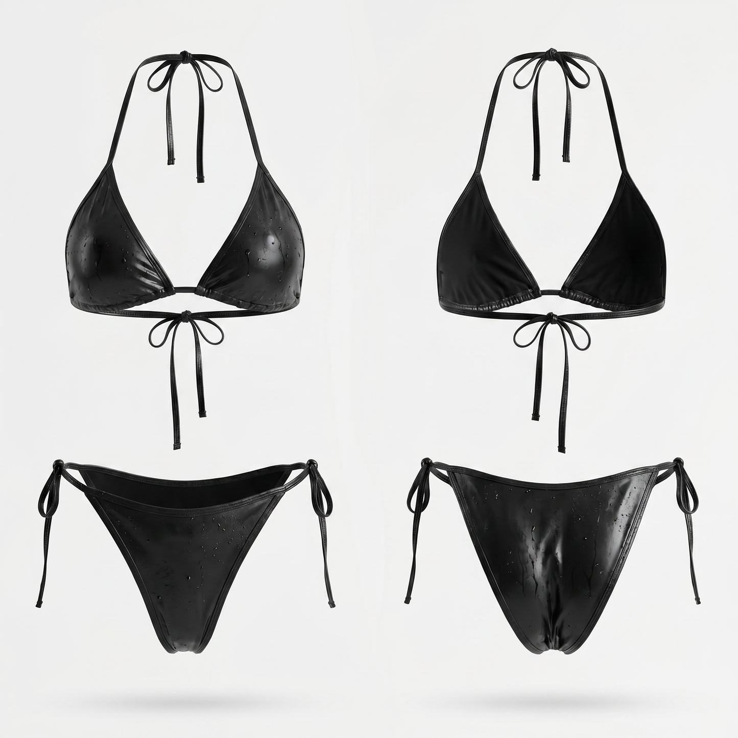 Glossy PU Bikini SetX ANECHKAANNN ⭐