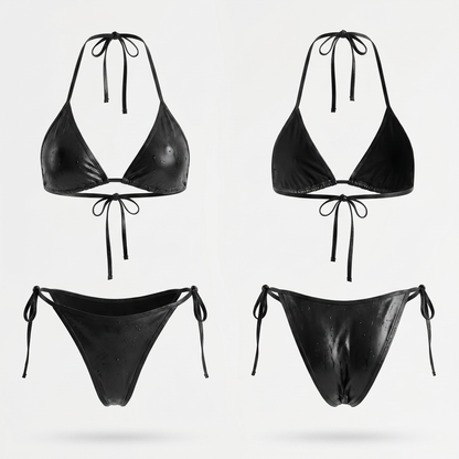 Glossy PU Bikini SetX ANECHKAANNN ⭐