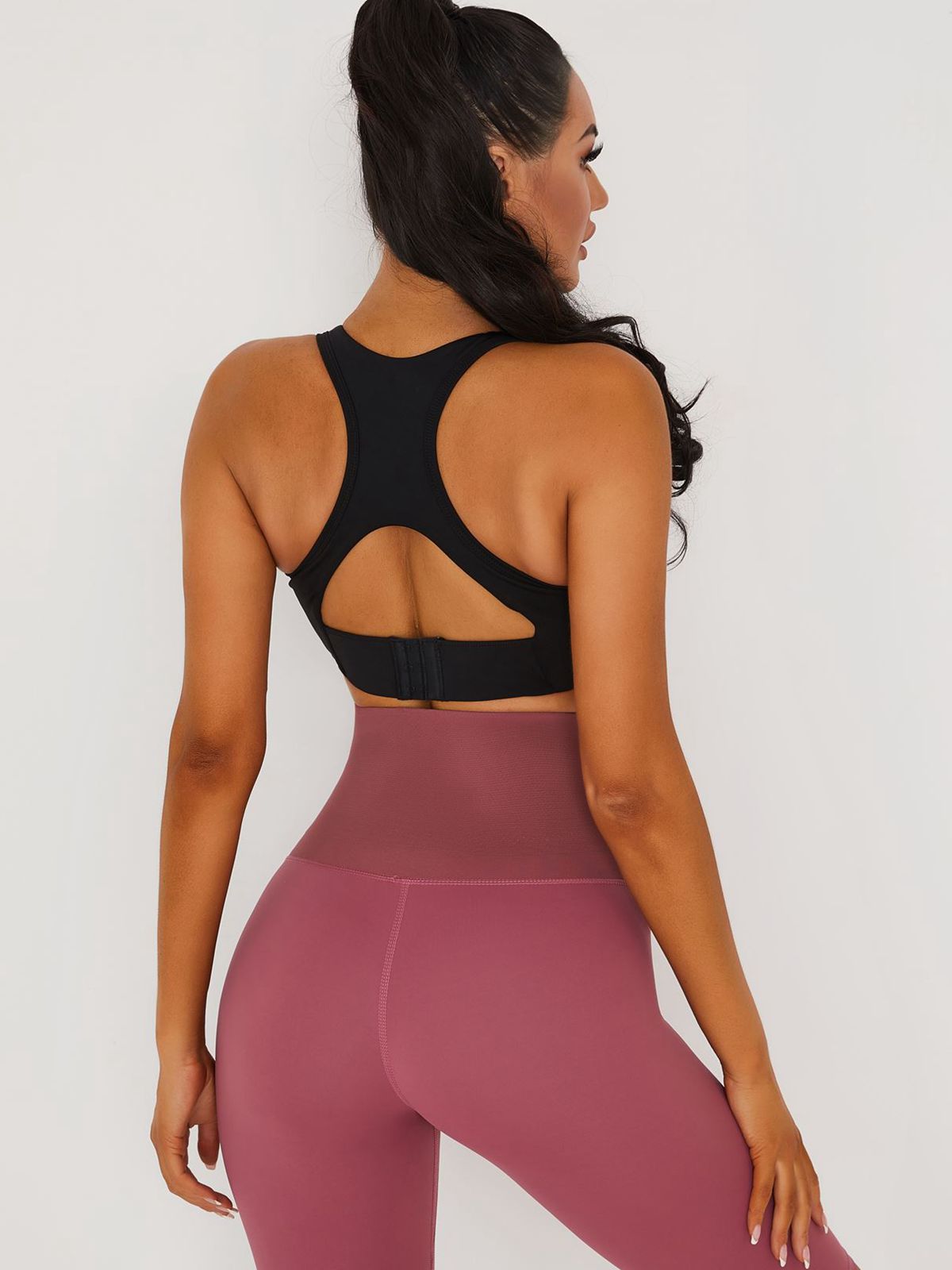 V-neck Beauty Back Sports Sports Bras Black Bra