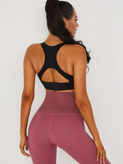 V-neck Beauty Back Sports Sports Bras Black Bra