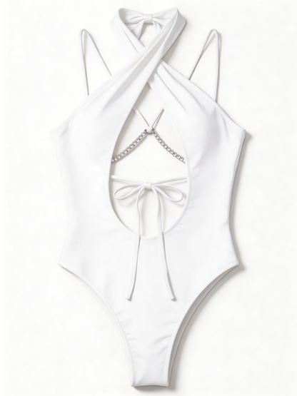 Sexy Cutout Backless Beach One Piece