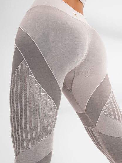 Fishnet Knitted Seamless High-waist Tracksuit