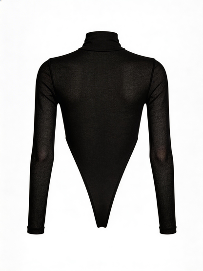 ❤Sexy Sheer Mesh Long Sleeve Slim Bodysuit