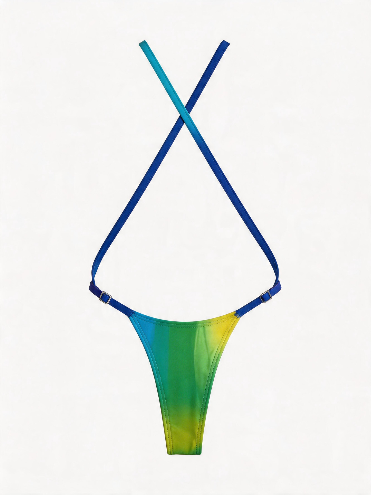 Sexy Rainbow Color Hot Tie-dye Cross Back One Piece