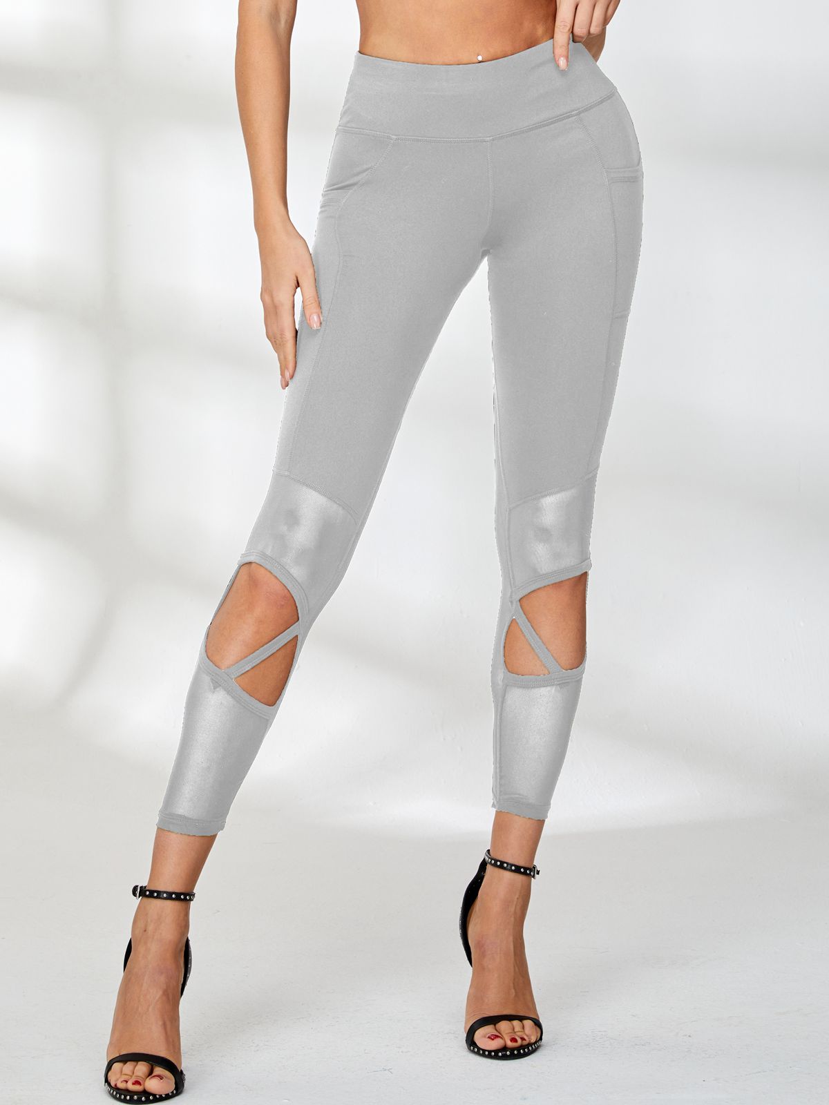 Cutout Backless Mesh Tracksuit