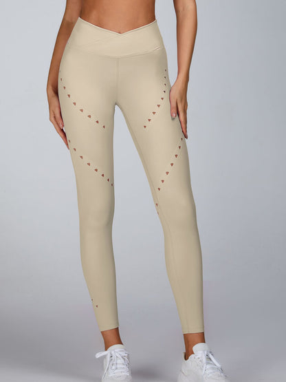 Cutout V Shape Waist Leggings