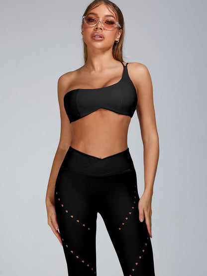 Cutout V Shape Waist Leggings