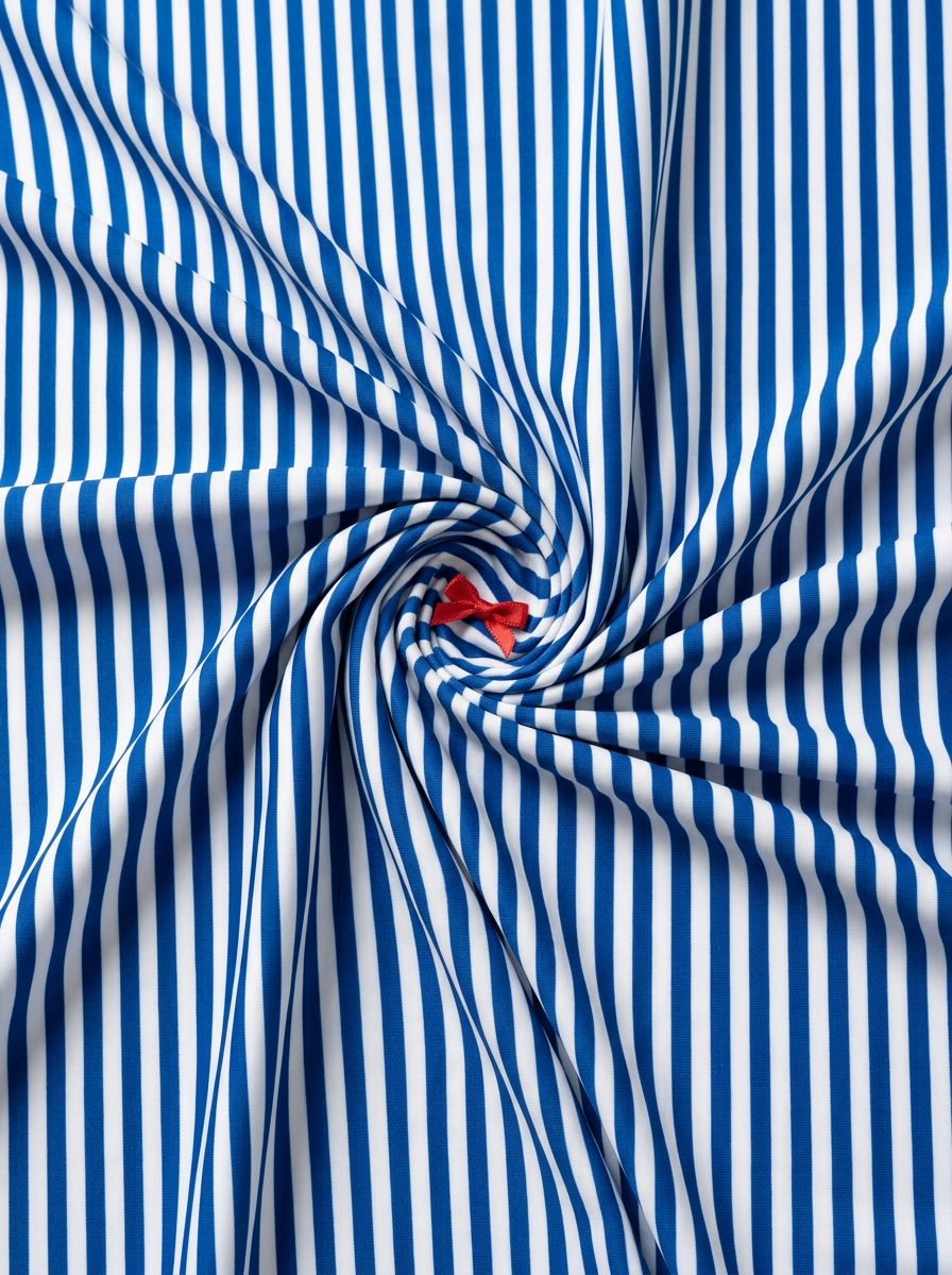 Blue White Stripe Detachable Strap One-Piece