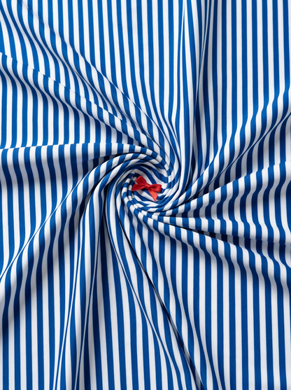 Blue White Stripe Detachable Strap One-Piece