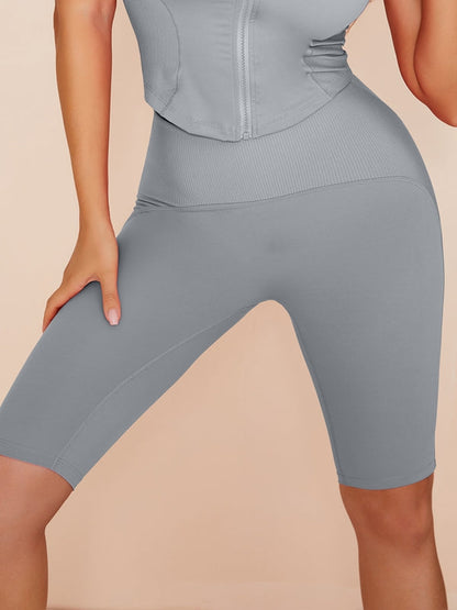 Solid Color Zipper Fashion Tanks