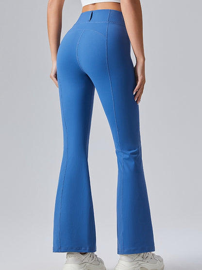 ZASUWA Damen Sexy Denim Zipper Flare Leggings