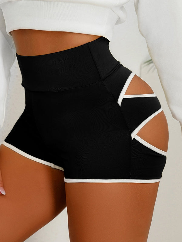 Sexy Unoque Hollow Out Booty Shorts