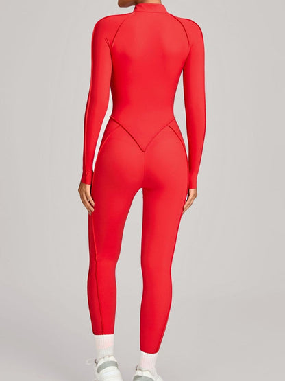 Sexy Zipper Stitch Performance Jumpsuit