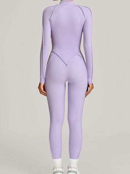 Sexy Zipper Stitch Performance Jumpsuit
