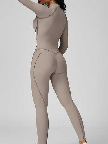Sexy Zipper Stitch Performance Jumpsuit