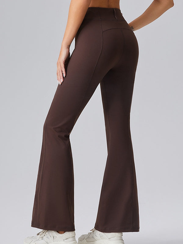 ZASUWA Damen Sexy Denim Zipper Flare Leggings