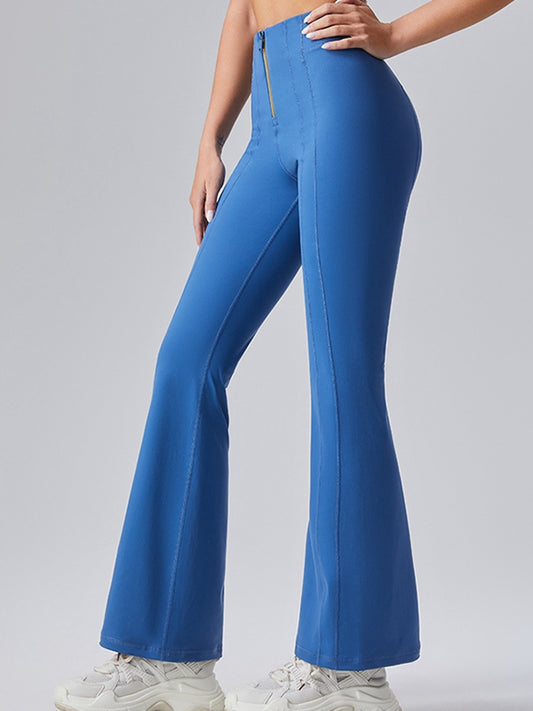 Sexy Denim Zipper Flare Leggings